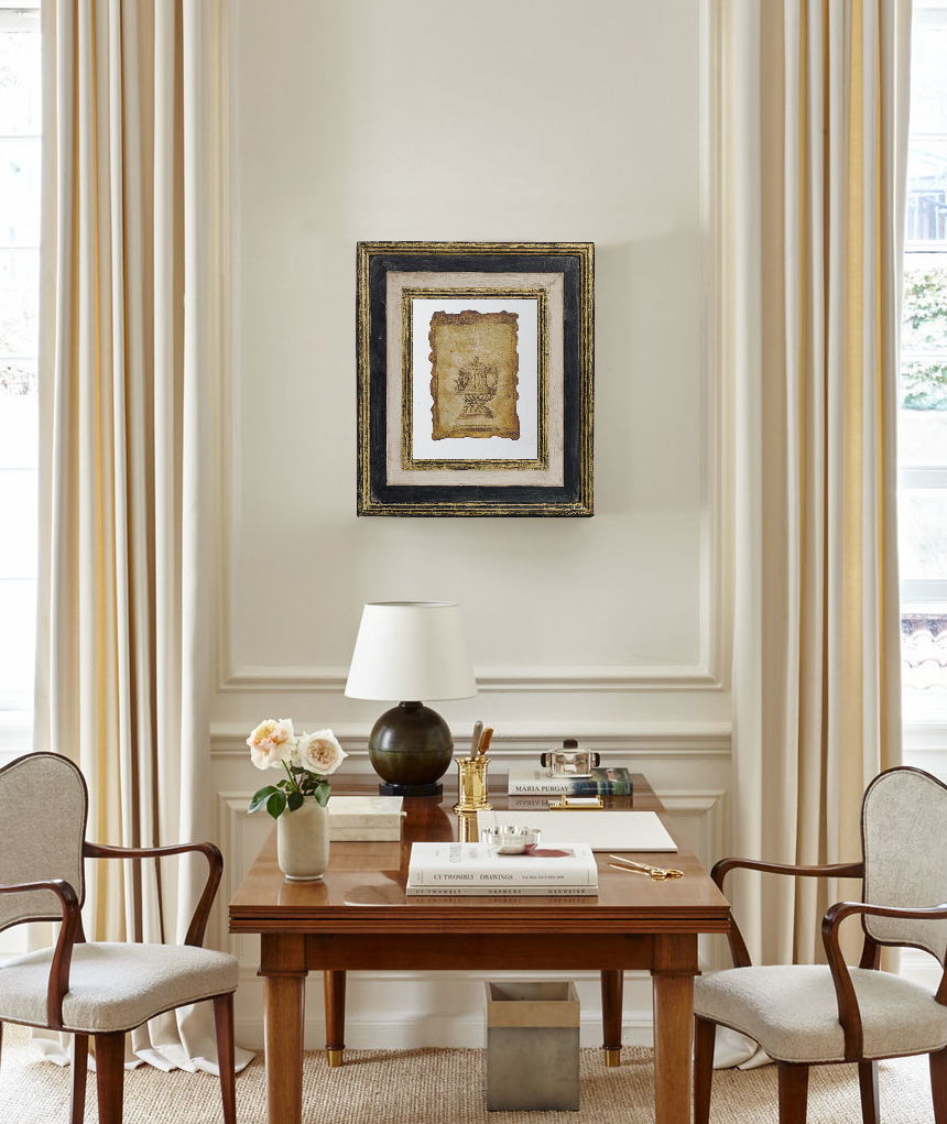 Lucian - Stylish Framed Antiqued Sculpture Print