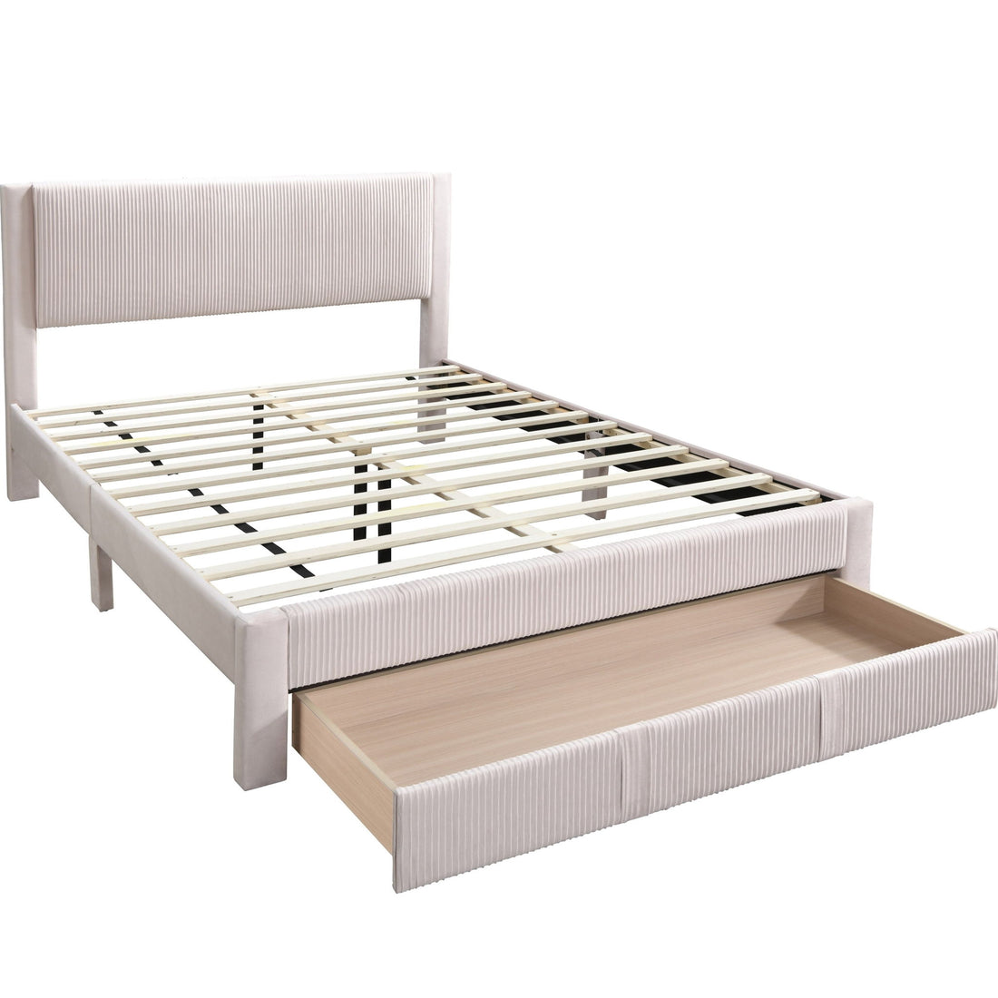 Contemporary Bed &amp; Storage Drawer