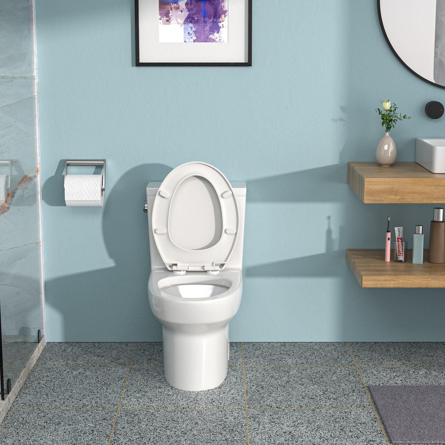 1 Piece Toilet &amp; Soft Closing Seat - White