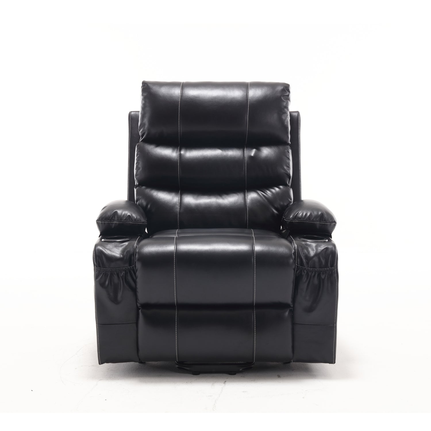 21&quot;seat width,large size Electric Power Lift Recliner Chair Sofa for Elderly, 8 point vibration Massage and lumber heat, Remote Control, Side Pockets and Cup Holders, cozy fabric, overstuffed arm pu