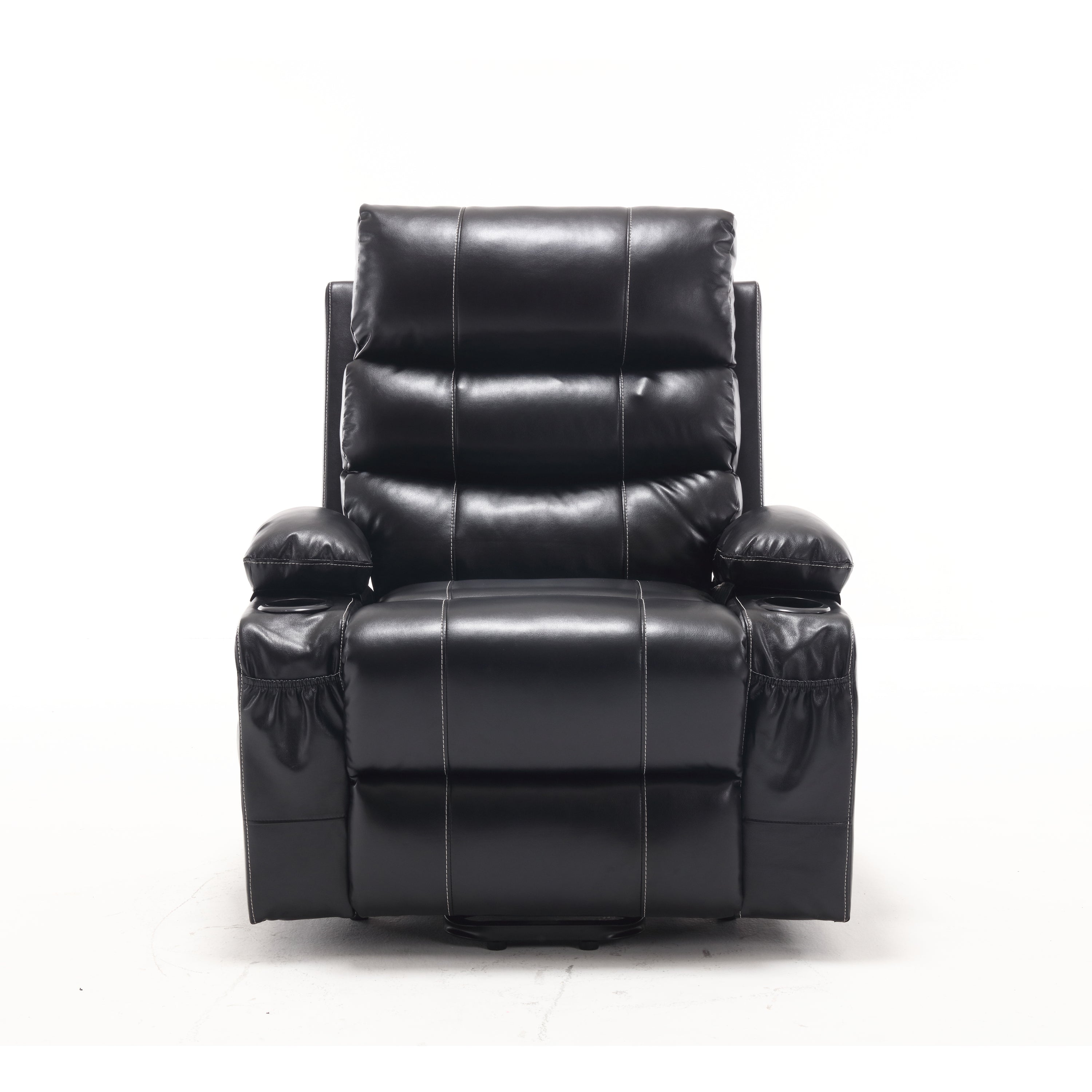 21&quot;seat width,large size Electric Power Lift Recliner Chair Sofa for Elderly, 8 point vibration Massage and lumber heat, Remote Control, Side Pockets and Cup Holders, cozy fabric, overstuffed arm pu