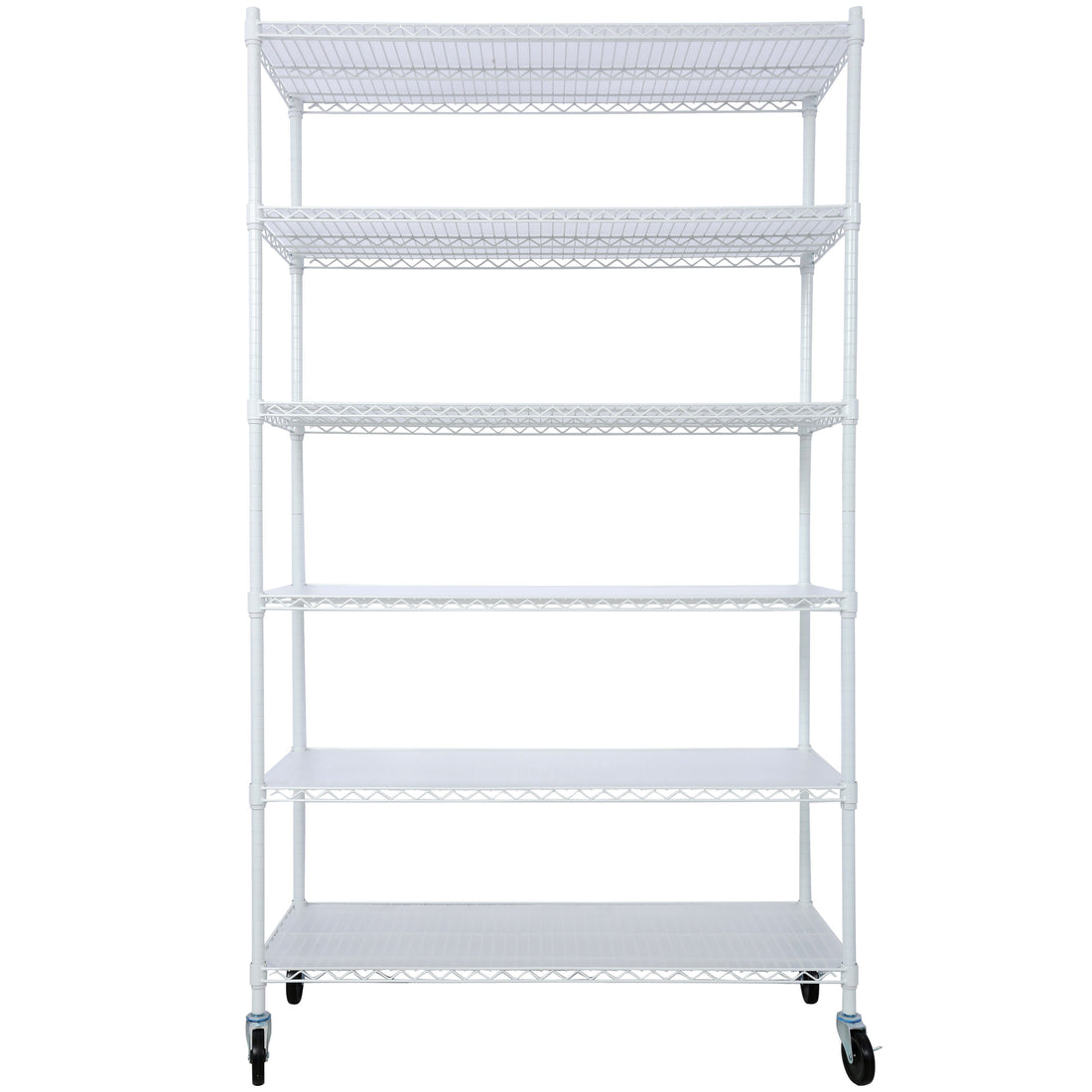 6 Tier 6000Lbs Capacity Nsf Metal Shelf Wire Shelving Unit, Heavy Duty Adjustable Storage Rack With Wheels &amp; Shelf Liners For Commercial Grade Utility Steel Storage Rack