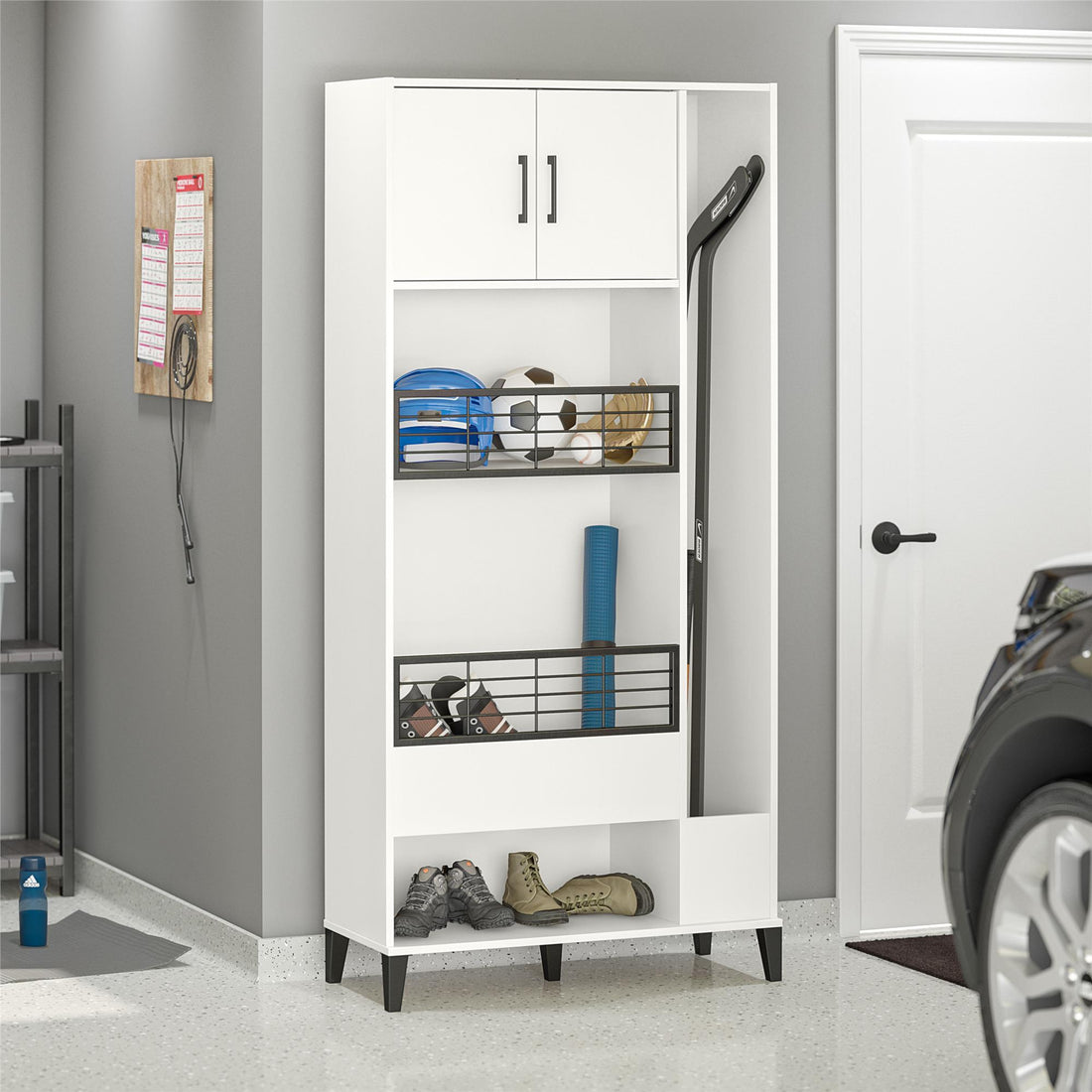 Sports Storage Cabinet - White