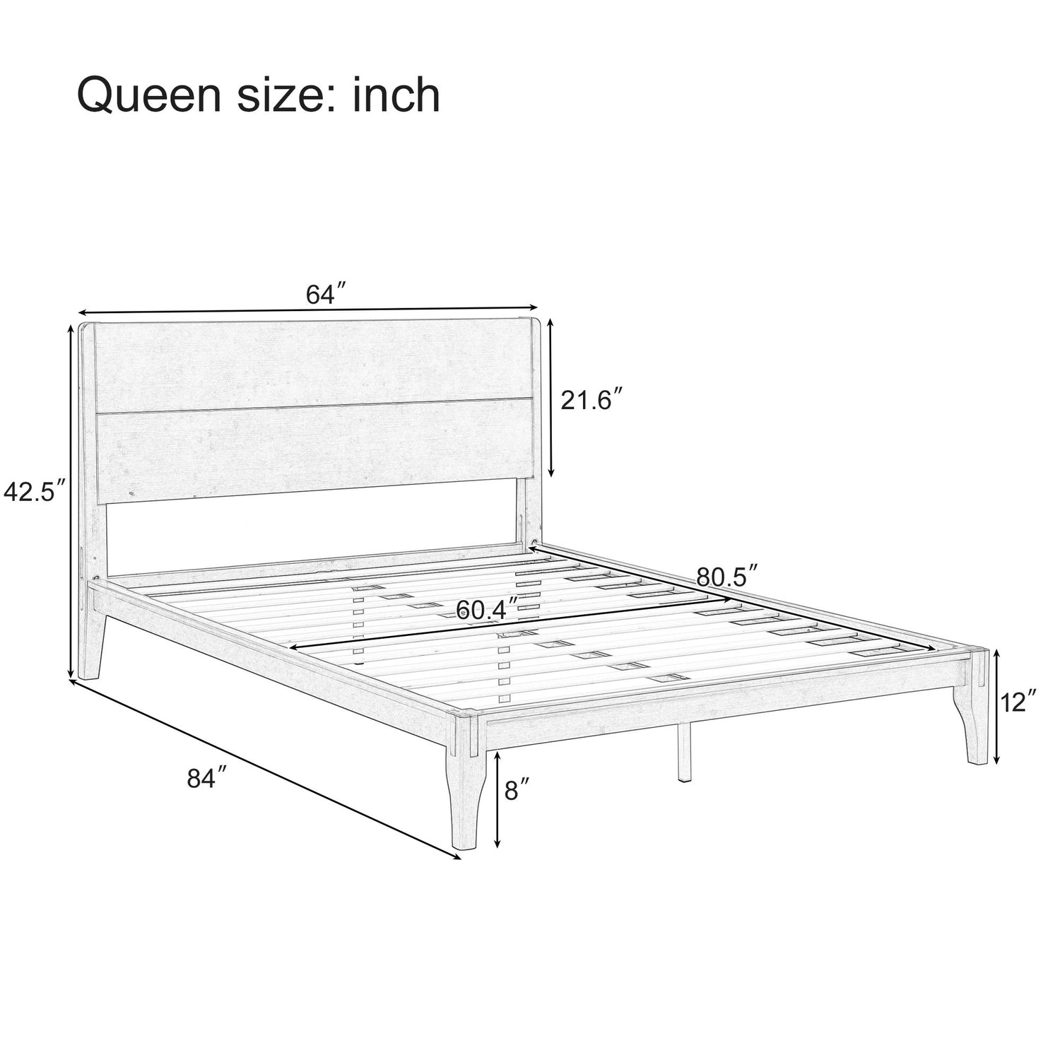 Platform Bed With Metal Support