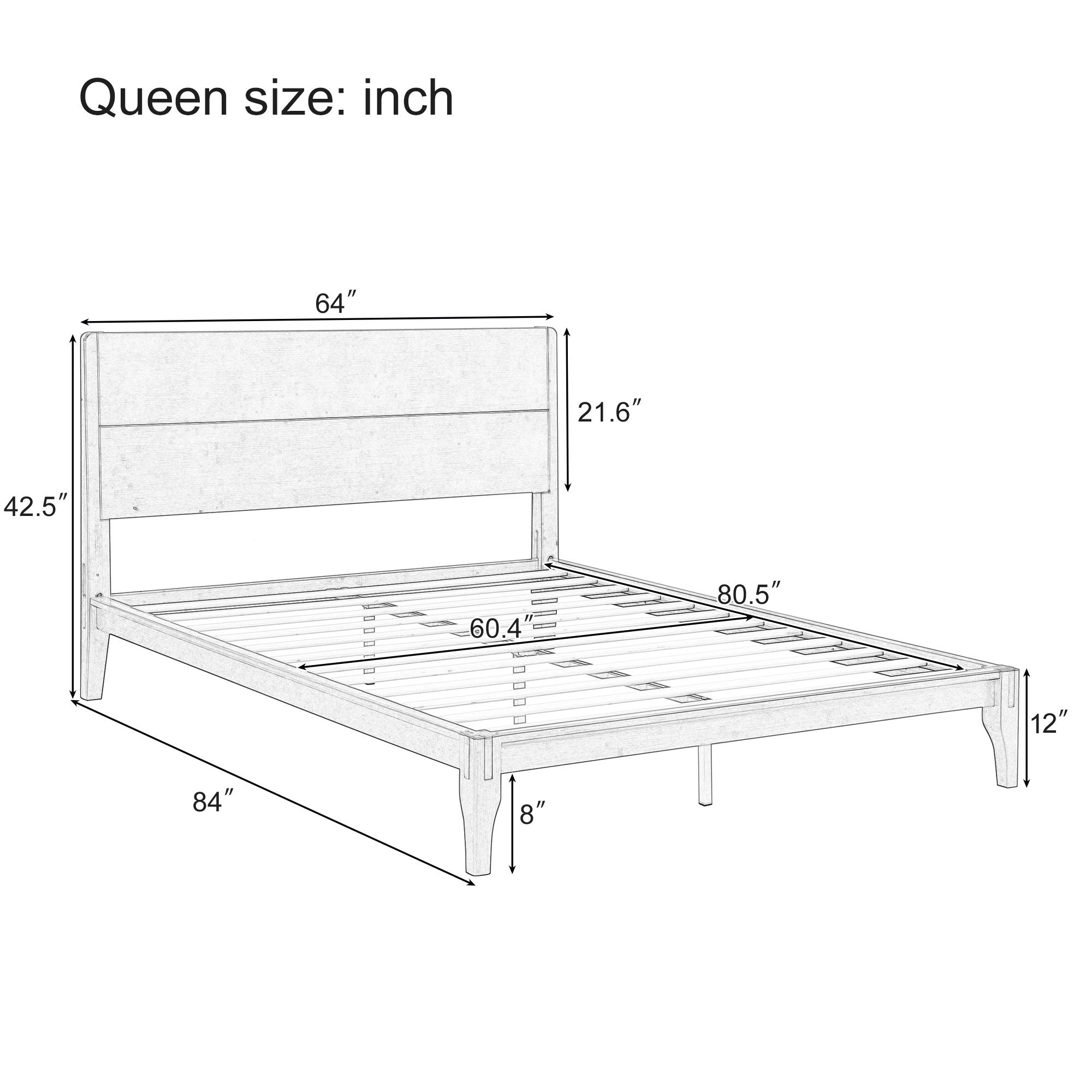 Platform Bed With Metal Support