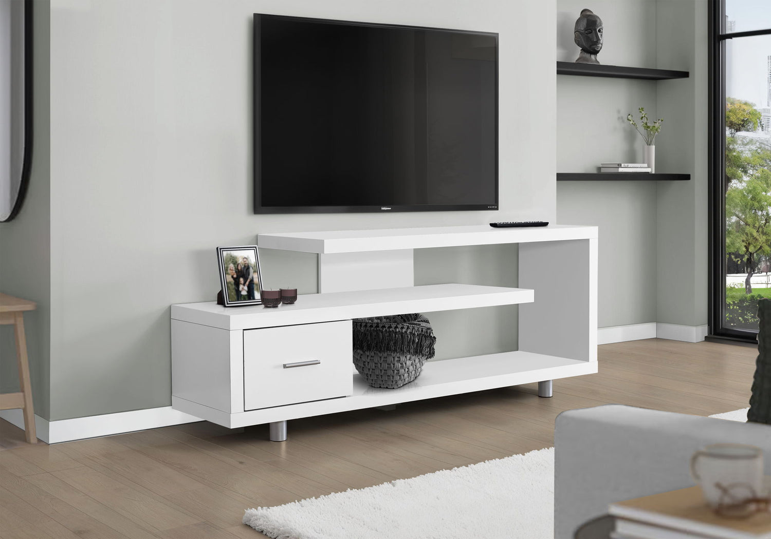 TV Stand, Console, Media Entertainment Center Storage Cabinet, Contemporary &amp; Modern