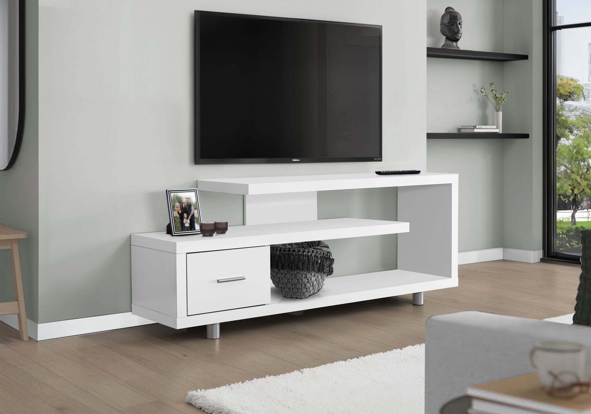TV Stand, Console, Media Entertainment Center Storage Cabinet, Contemporary &amp; Modern