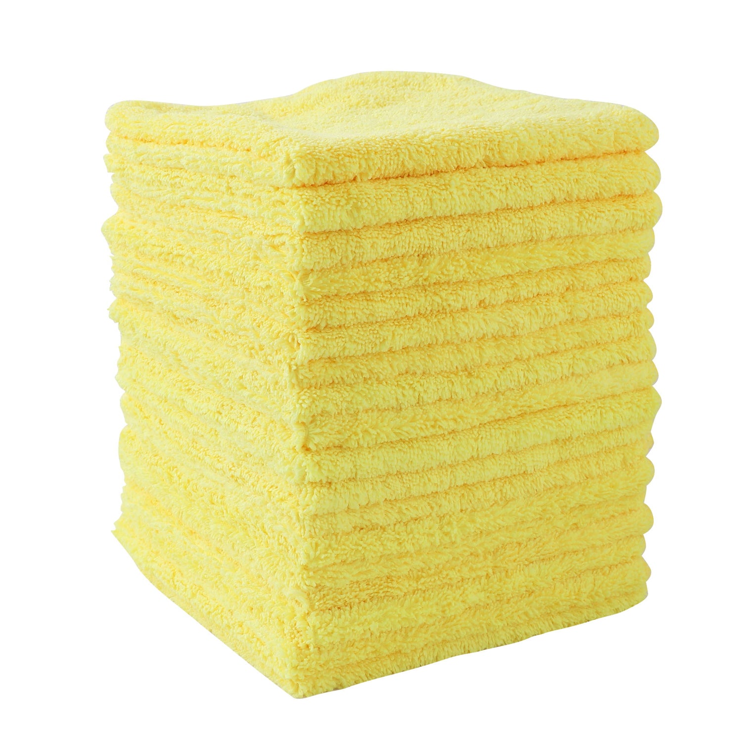 Multifunctional Microfiber Towel For Car Cleaning, Kitchen &amp; Glass Scrubbing - Yellow