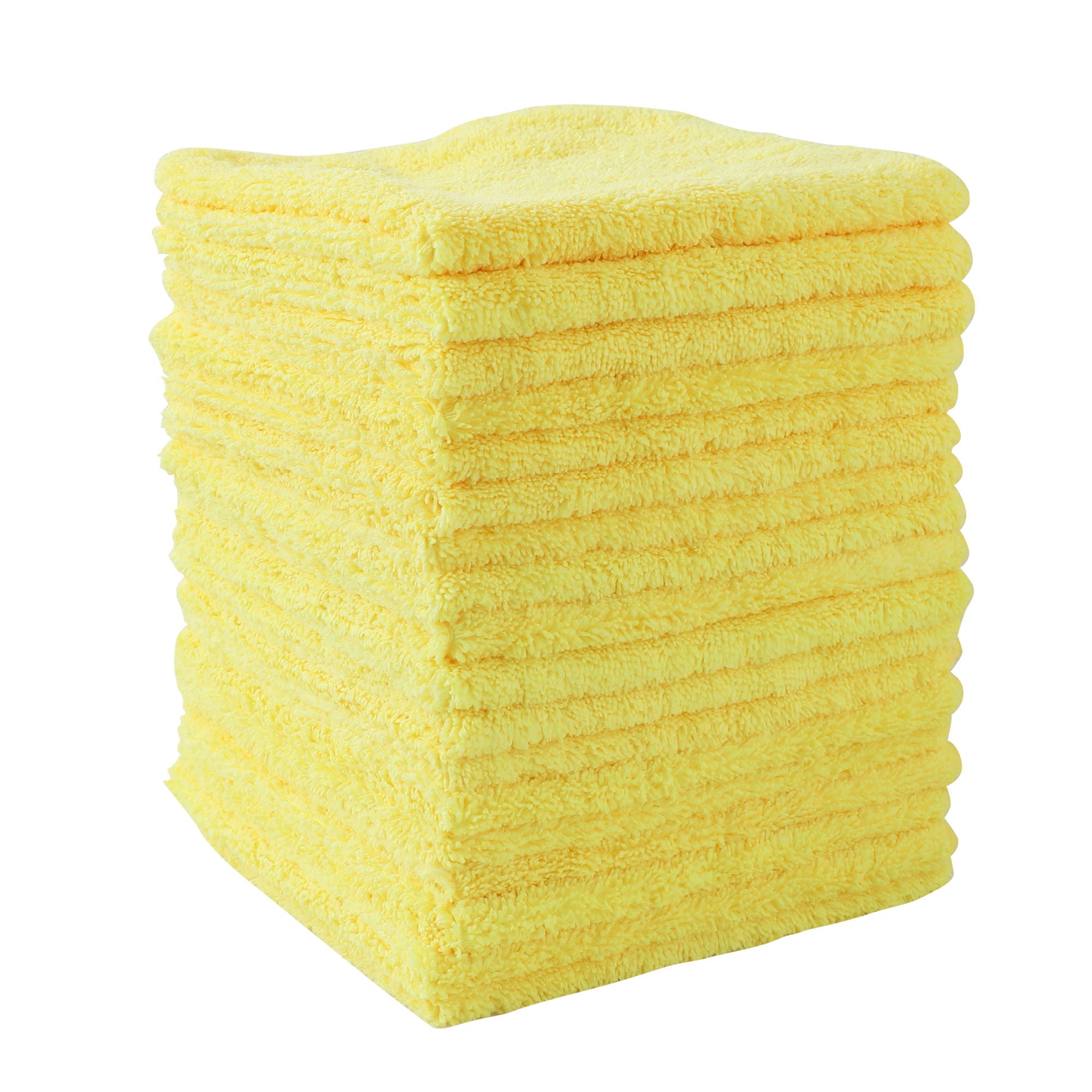 Multifunctional Microfiber Towel For Car Cleaning, Kitchen &amp; Glass Scrubbing - Yellow