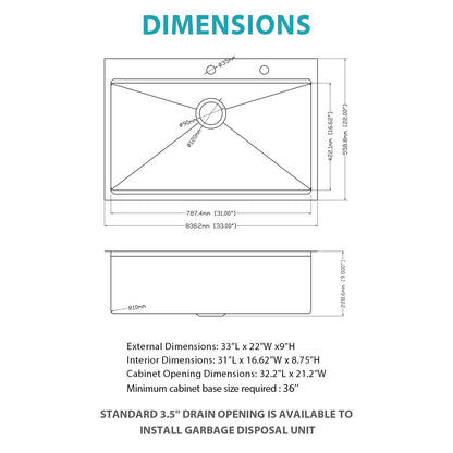 Drop In Kitchen Sink With Pull Out Faucet And Soap Dispenser, Single Bowl Topmount Sink - Gunmetal Black