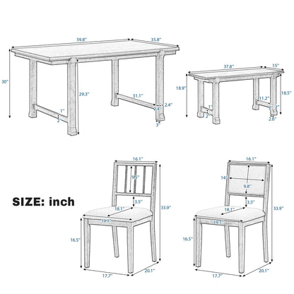 6 Piece Kitchen &amp; Dining Room Furniture