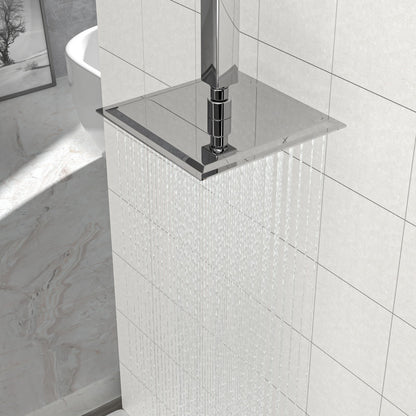 8&quot; Square Rain Shower Head, Ceiling / Wall Mount Stainless Steel Bath Fixture