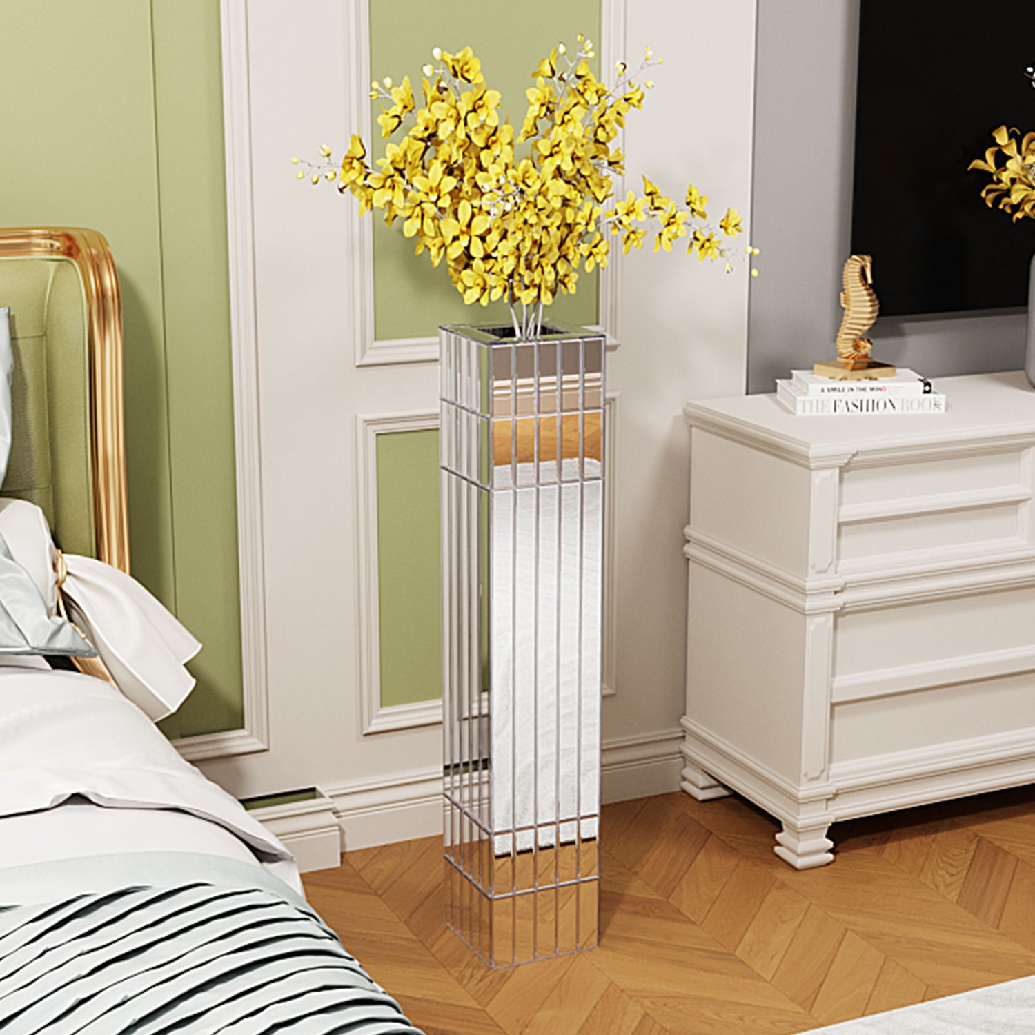 Floor Cube Vase For Home Decor