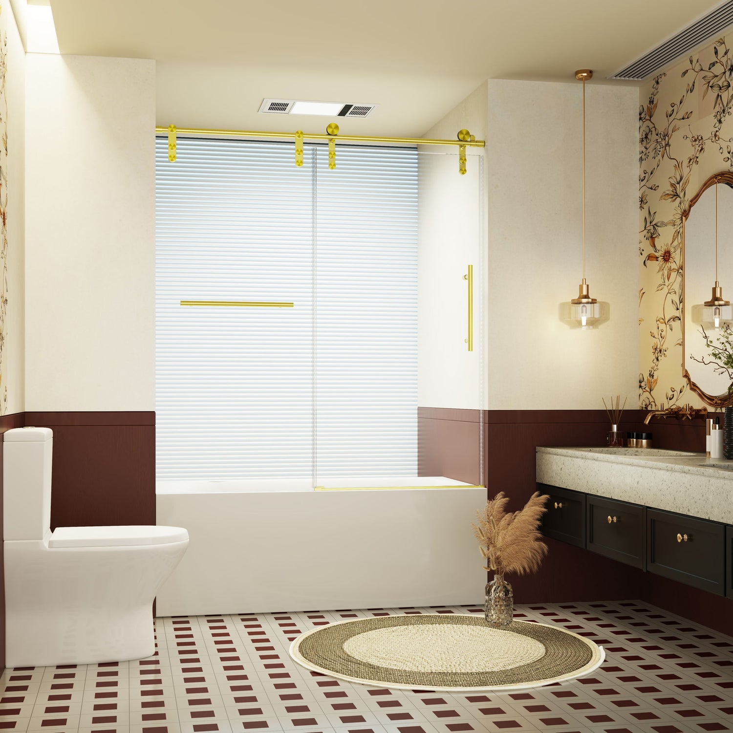 Frameless Single Sliding Shower Doors With Towel Rail &amp; Handle