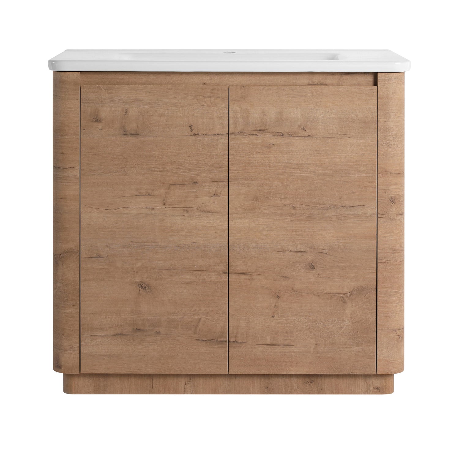 Freestanding Bathroom Vanity With Sink &amp; 2 Soft Close Doors