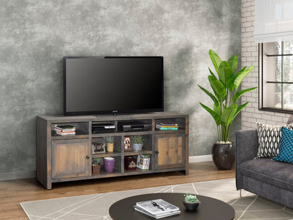Joshua Creek - TV Stand Console For TVs Up To 95&quot; - Barnwood