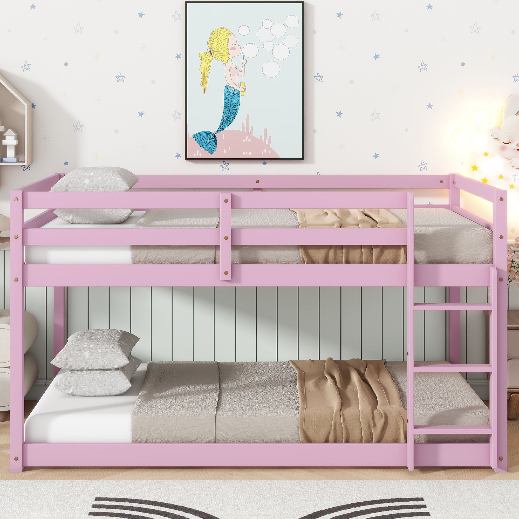 Floor Bunk Bed &amp; Ladder