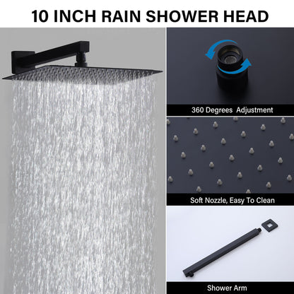 Modern 10&quot; Wall Mounted Rainfall Shower Head System