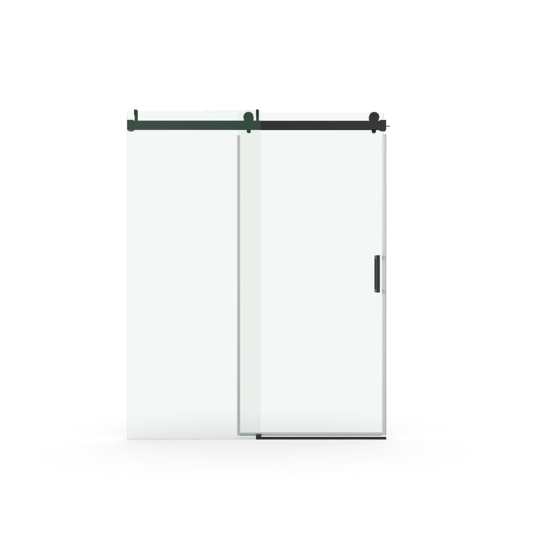 Frameless Soft-Closing Shower Door, 1/4&quot; (6 Mm) Tempered Glass Single Sliding With Explosion Proof Coating