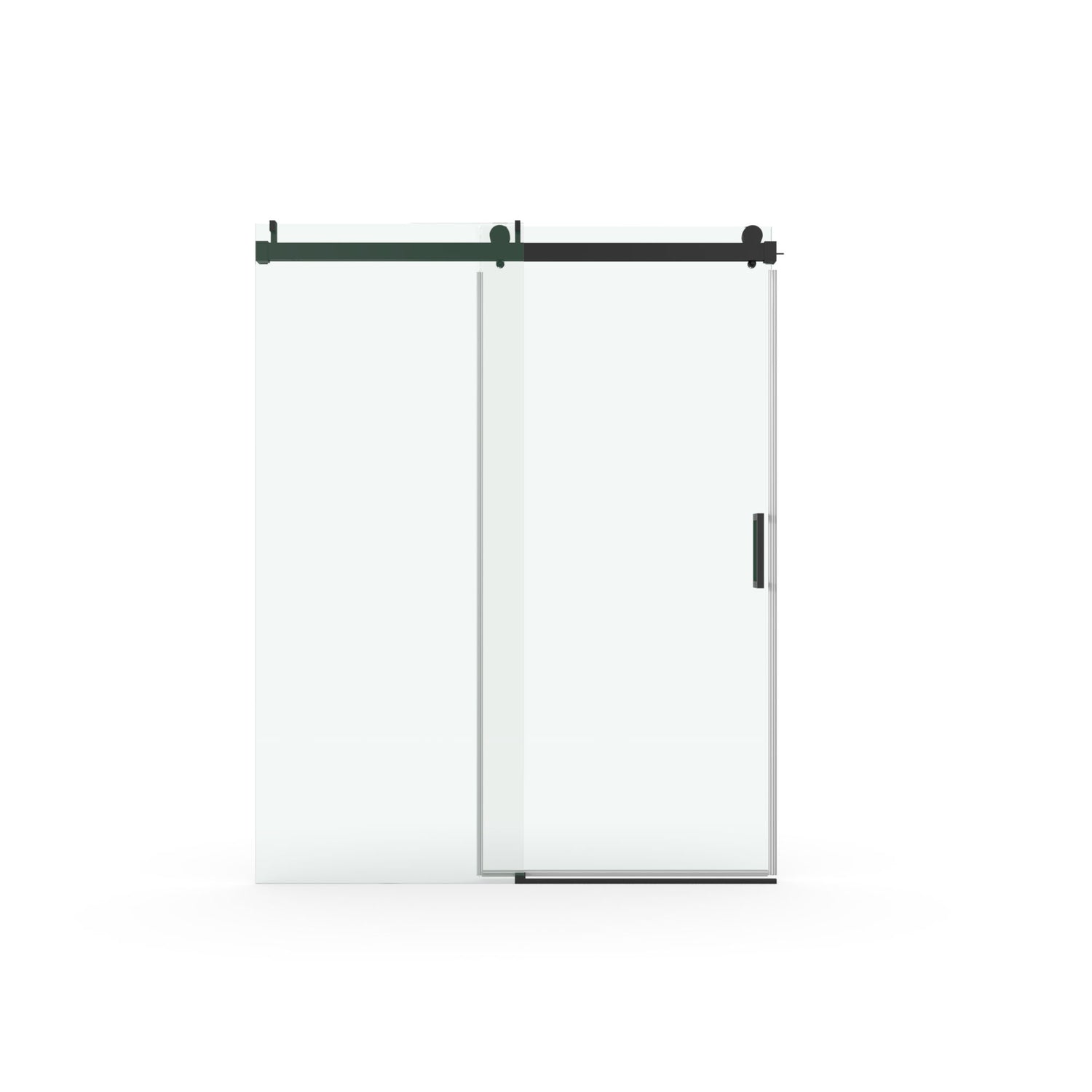 Frameless Soft-Closing Shower Door, 1/4&quot; (6 Mm) Tempered Glass Single Sliding With Explosion Proof Coating