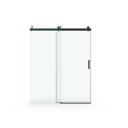 Frameless Soft-Closing Shower Door, 1/4&quot; (6 Mm) Tempered Glass Single Sliding With Explosion Proof Coating