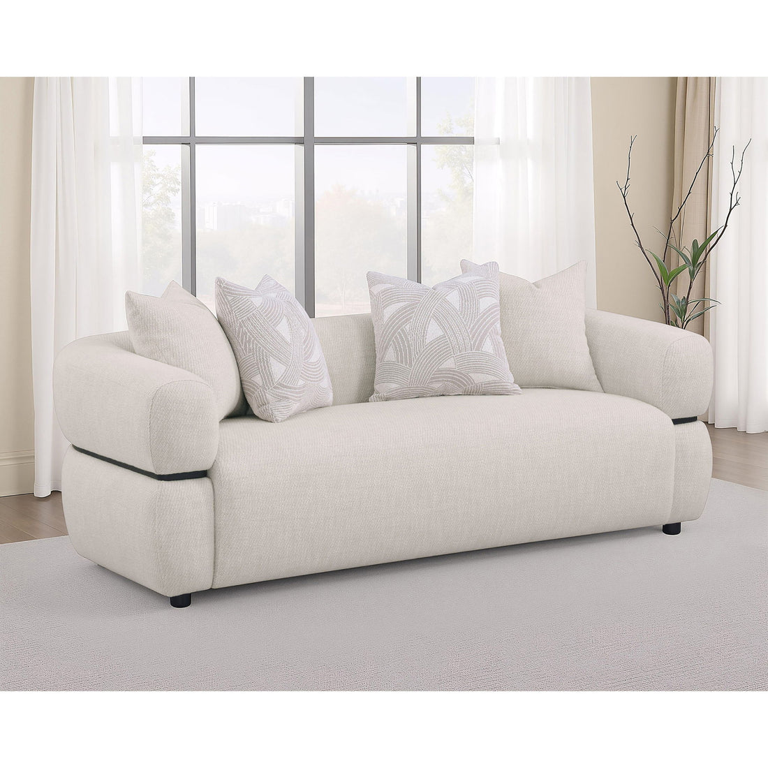 Ramsay - Round Arm Sofa - Beige