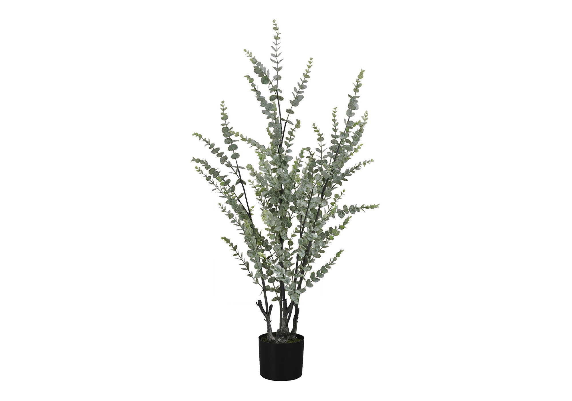 44&quot; Tall, Artificial Plant, Eucalyptus Tree, Indoor, Faux, Fake, Floor, Greenery, Potted, Real Touch, Decorative - Green / Black
