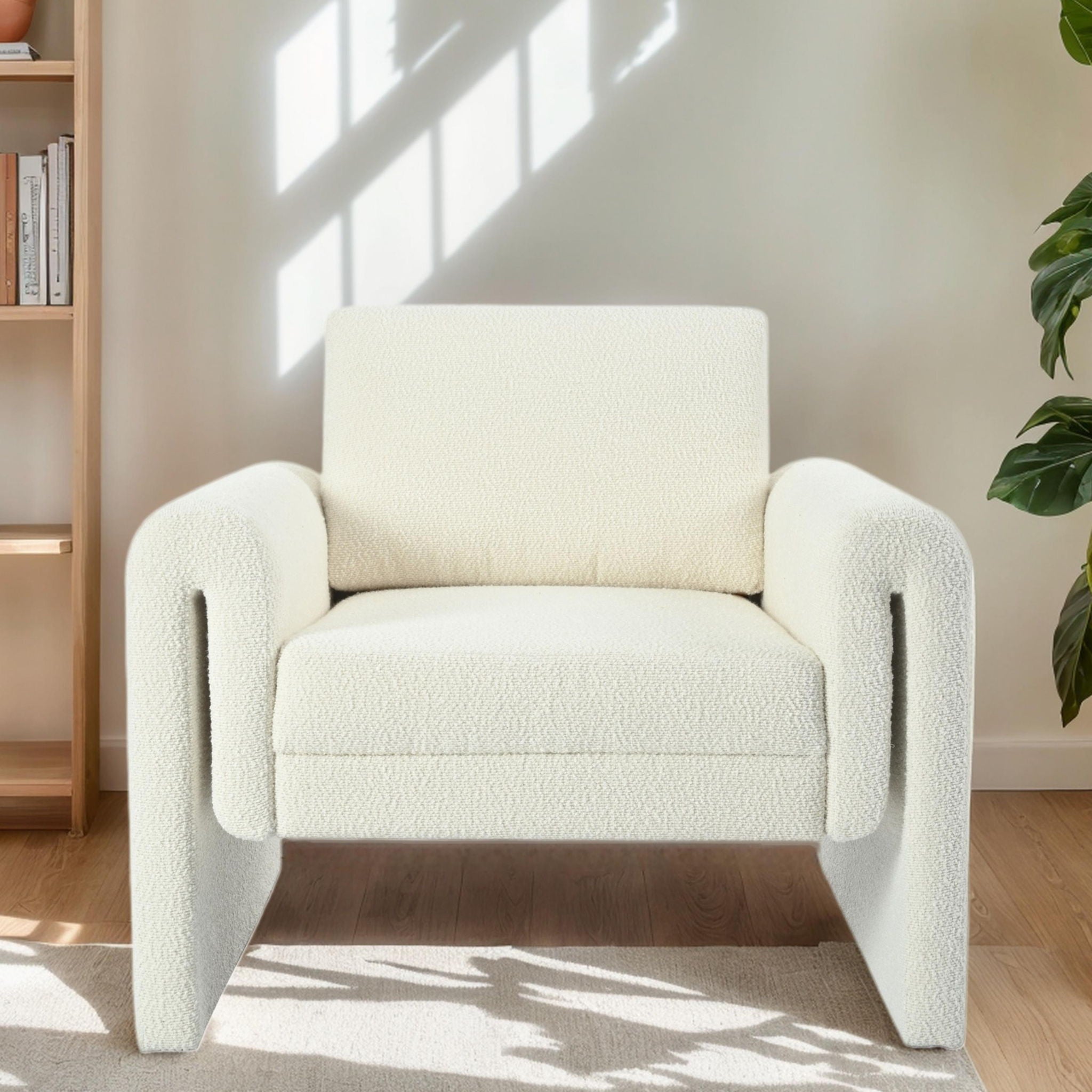 Modern Upholstered Accent Chair, Sturdy Support &amp; Luxurious Comfort