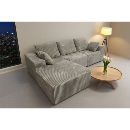 Corner Combination Sofa Sectional Couch With Soft Plush Fabric