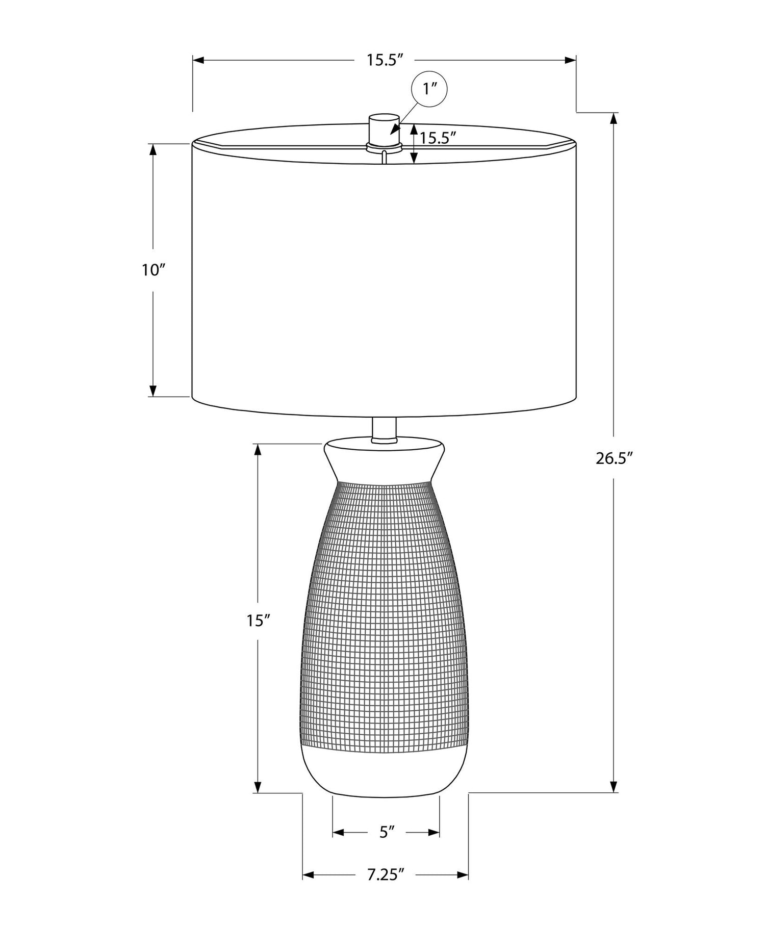 Lighting, Table Lamp, Ceramic, Contemporary - Gray