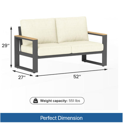 All-Weather Loveseat Sofa With Thick Cushions