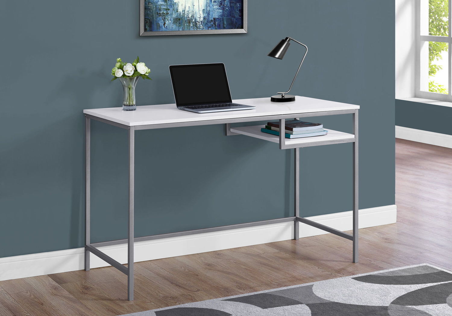 Computer Desk For Home Office, Compact Modern Design, Contemporary &amp; Modern