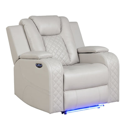 Benz - LED &amp; Power Recliner Chair With Adjustable Headrest
