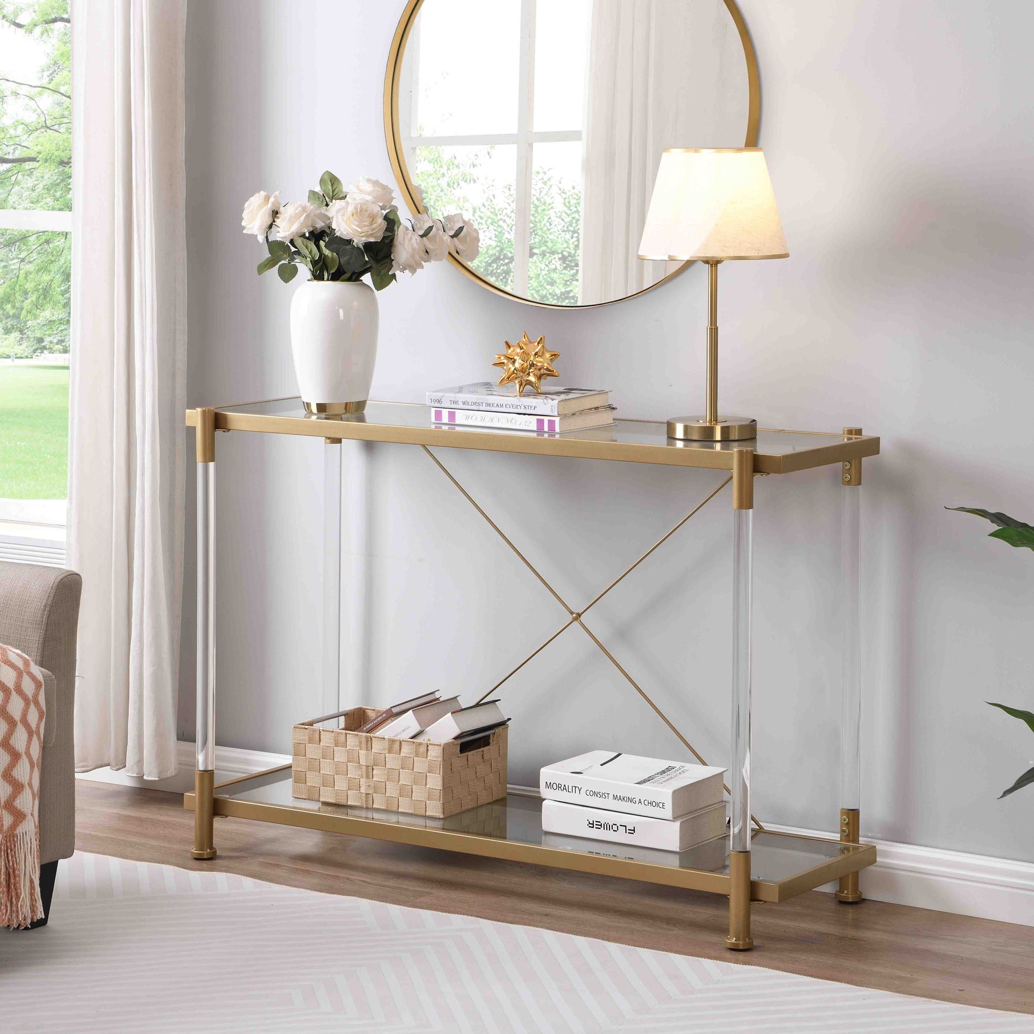 Glass Sofa Table For Living Room &amp; Bedroom