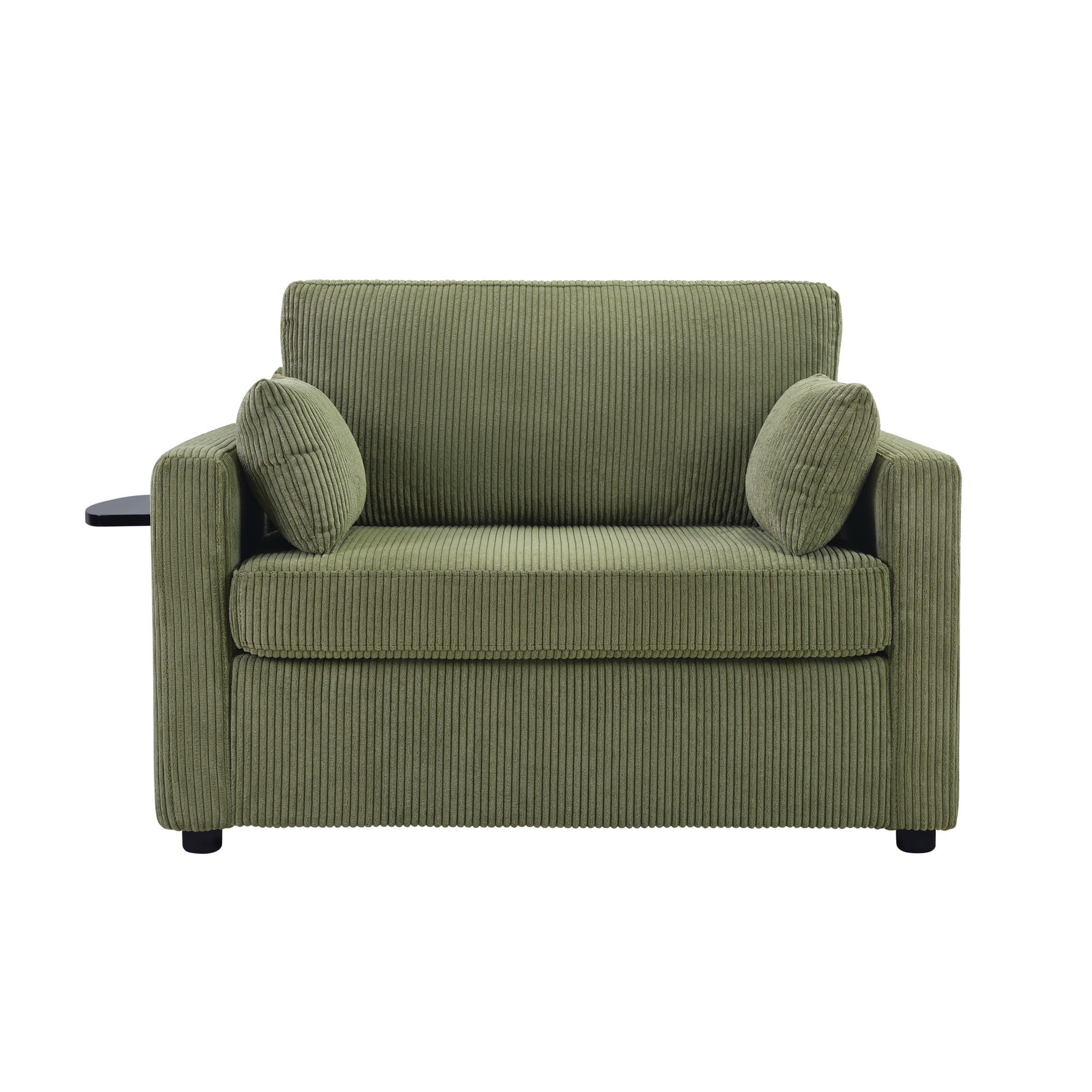Sleeper Sofa With Foldable Mattress, USB Ports, Side Table &amp; Storage Pocket