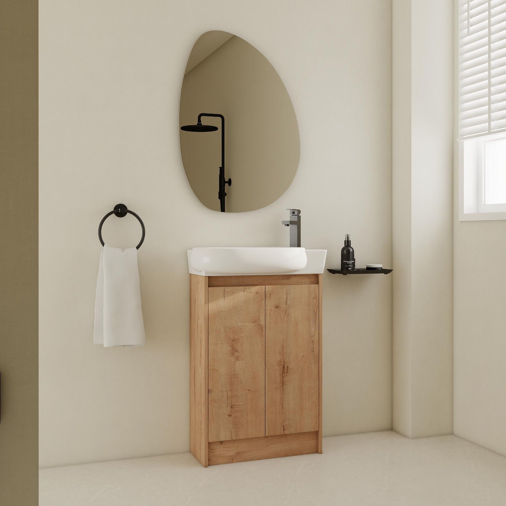 Freestanding Bathroom Vanity &amp; Sink, Soft Close Doors