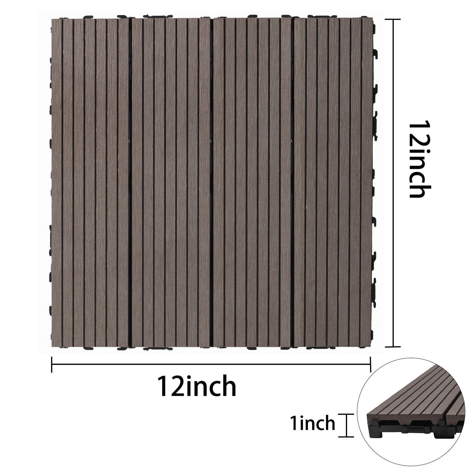 Composite Deck Tiles, Resist Rust, Water, Weather
