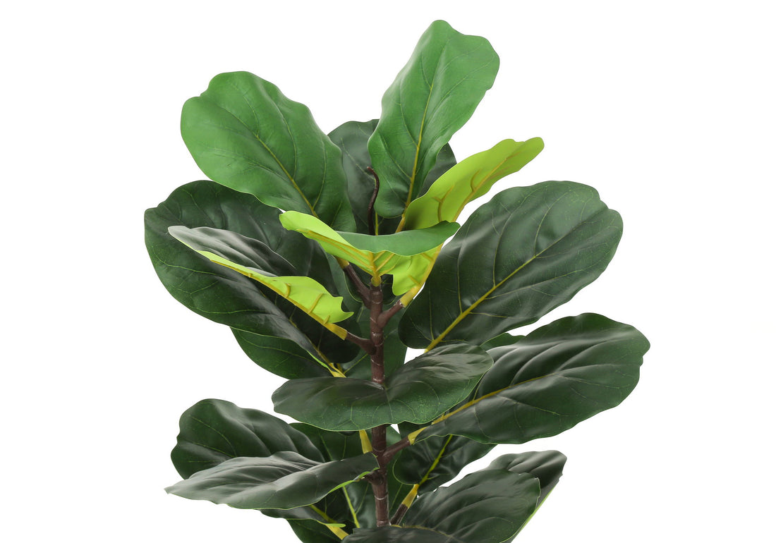 28&quot; Tall, Artificial Plant, Fiddle Tree, Indoor, Faux, Fake, Floor, Greenery, Potted, Real Touch, Decorative - Green / Beige