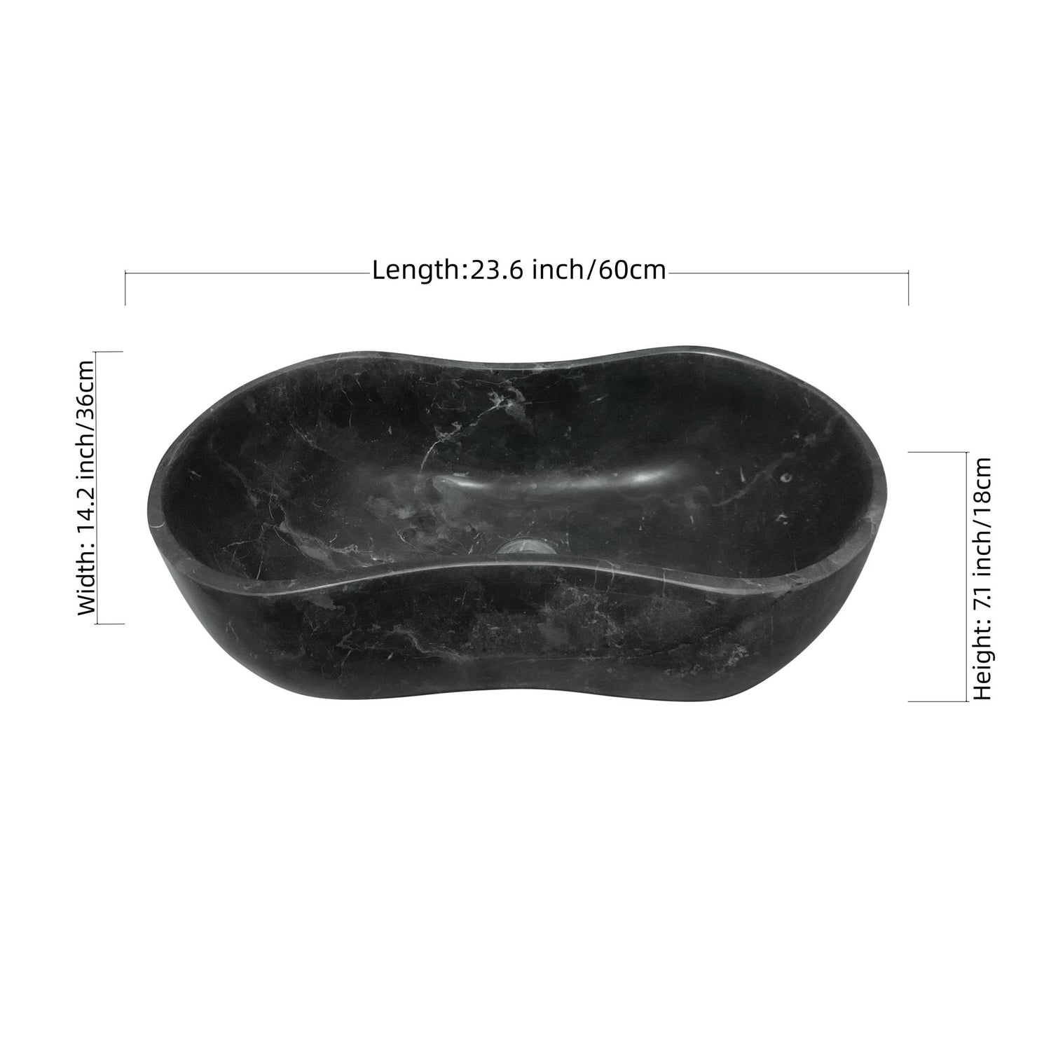 Bathroom Vessel Sink With Wavy Design