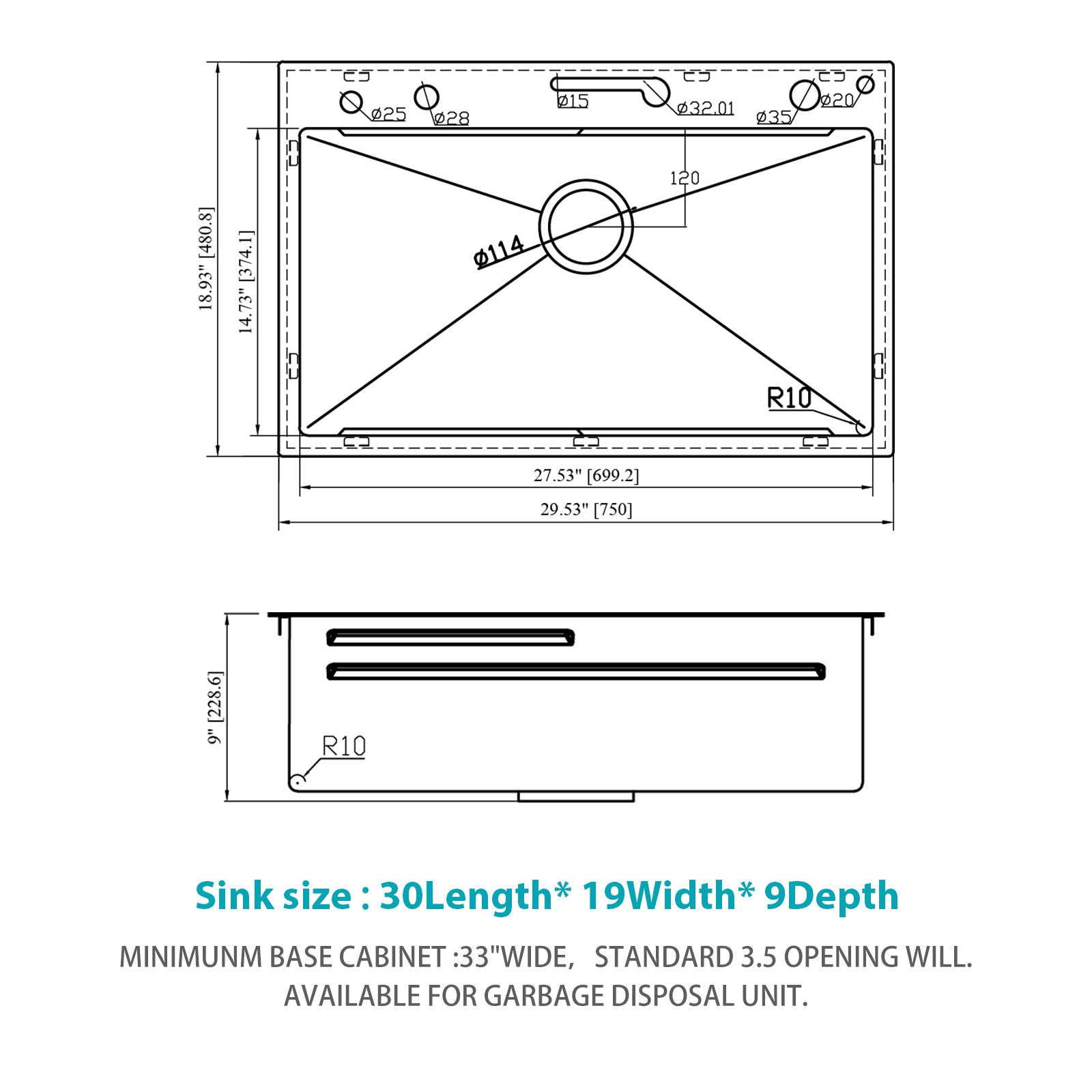 Kitchen Waterfall Sink Single Bowl With LED Faucet, Ledge Workstation, And Multi Function Pull Out Spray - Brushed Nickel