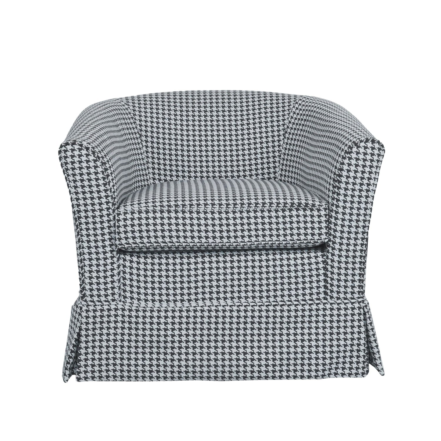 Zeniqua - Upholstered Velvet Swivel Chair With Loose Cover