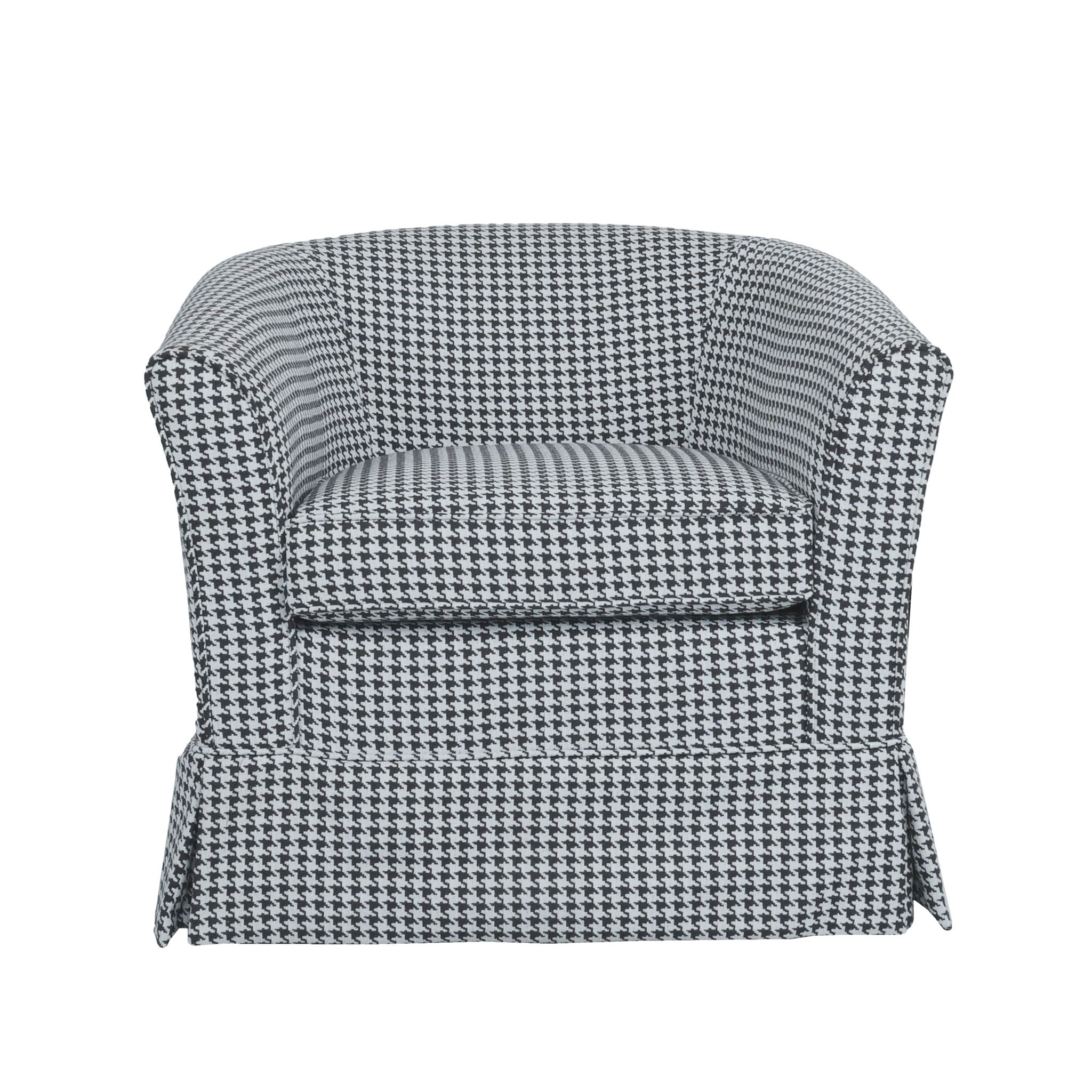 Zeniqua - Upholstered Velvet Swivel Chair With Loose Cover