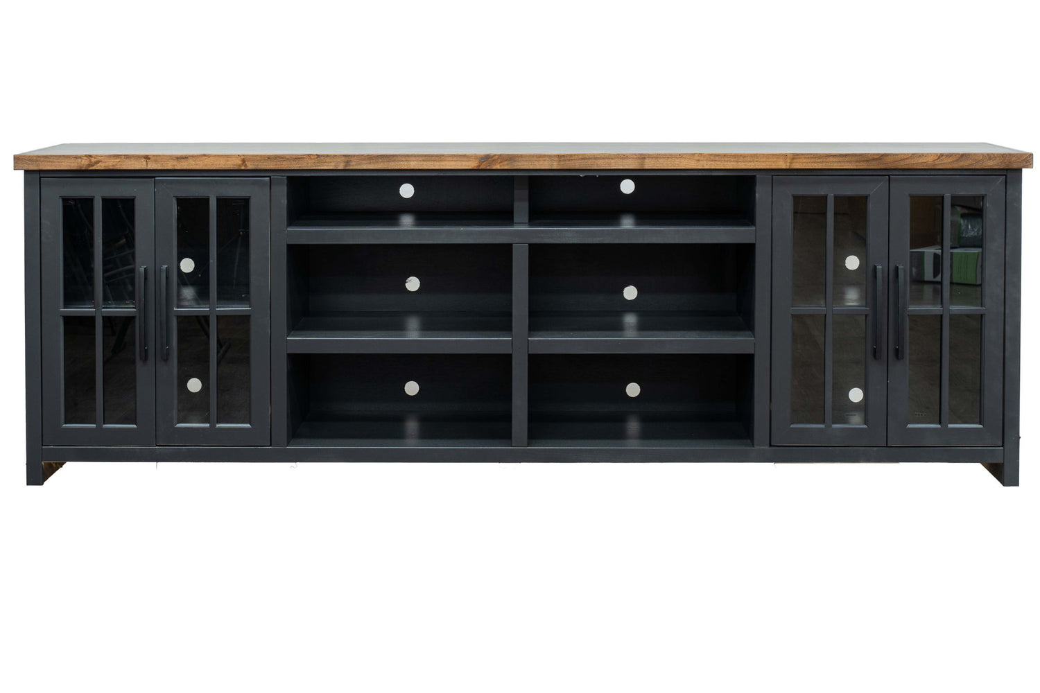 Essex - TV Stand Console For TVs Up To 100&quot; - Black, Whiskey