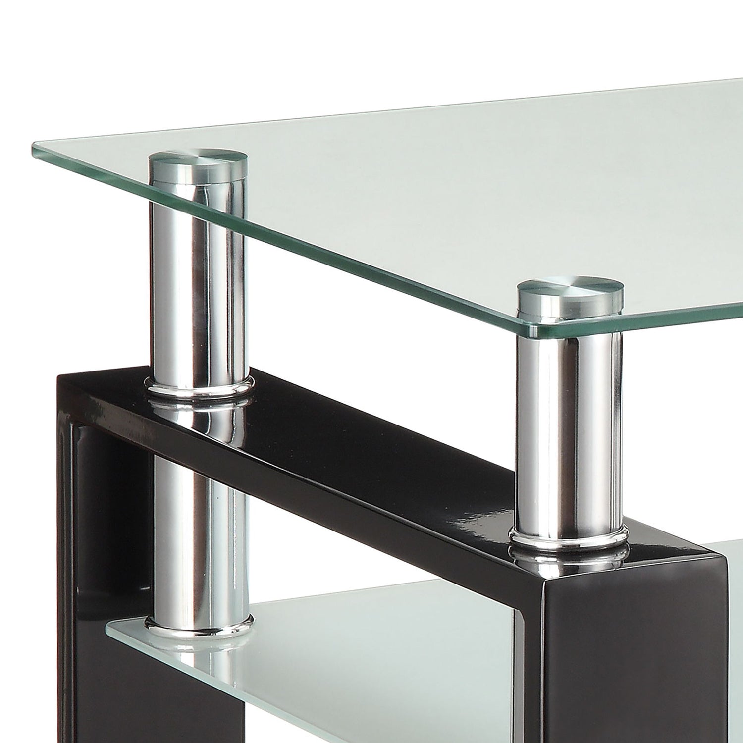 Samantha - 1 Shelf Square End Table - Black