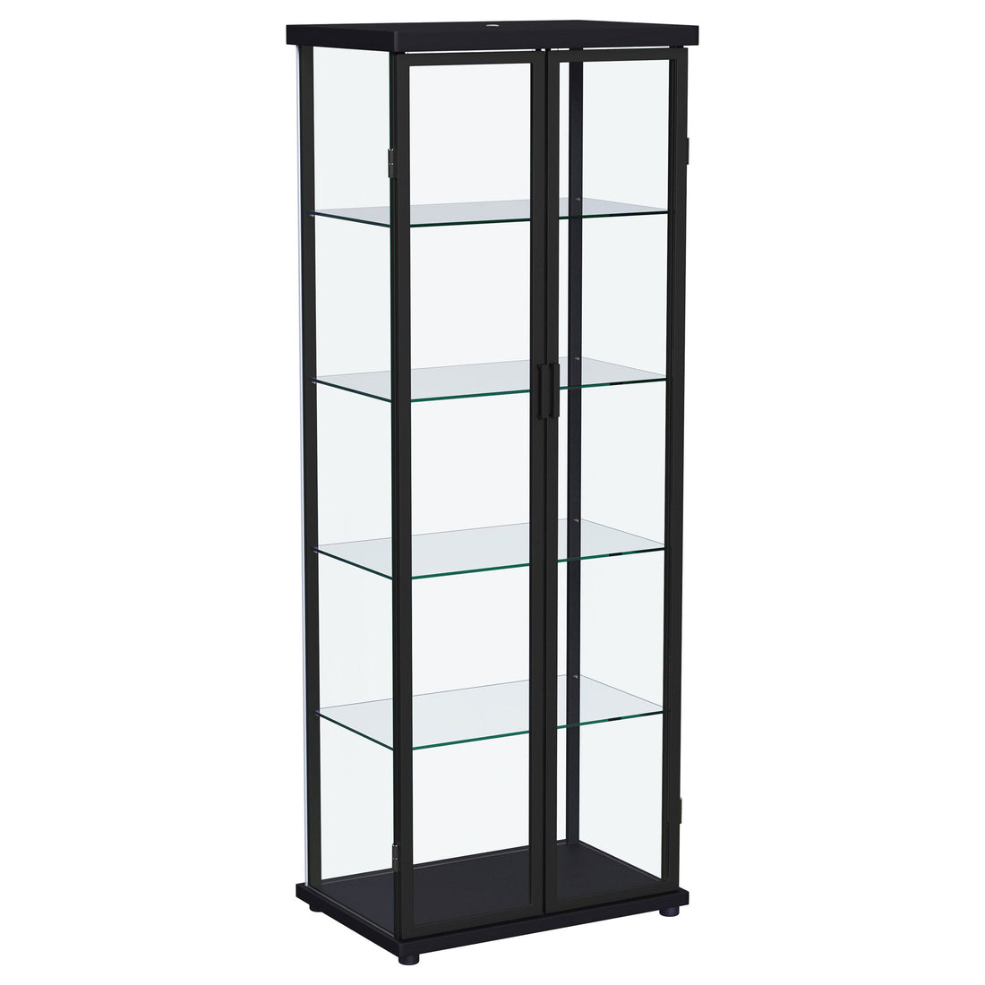 Nevra - 4 Shelf Display LED Curio Cabinet