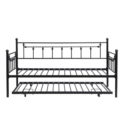 Twin Daybed With Trundle - Black