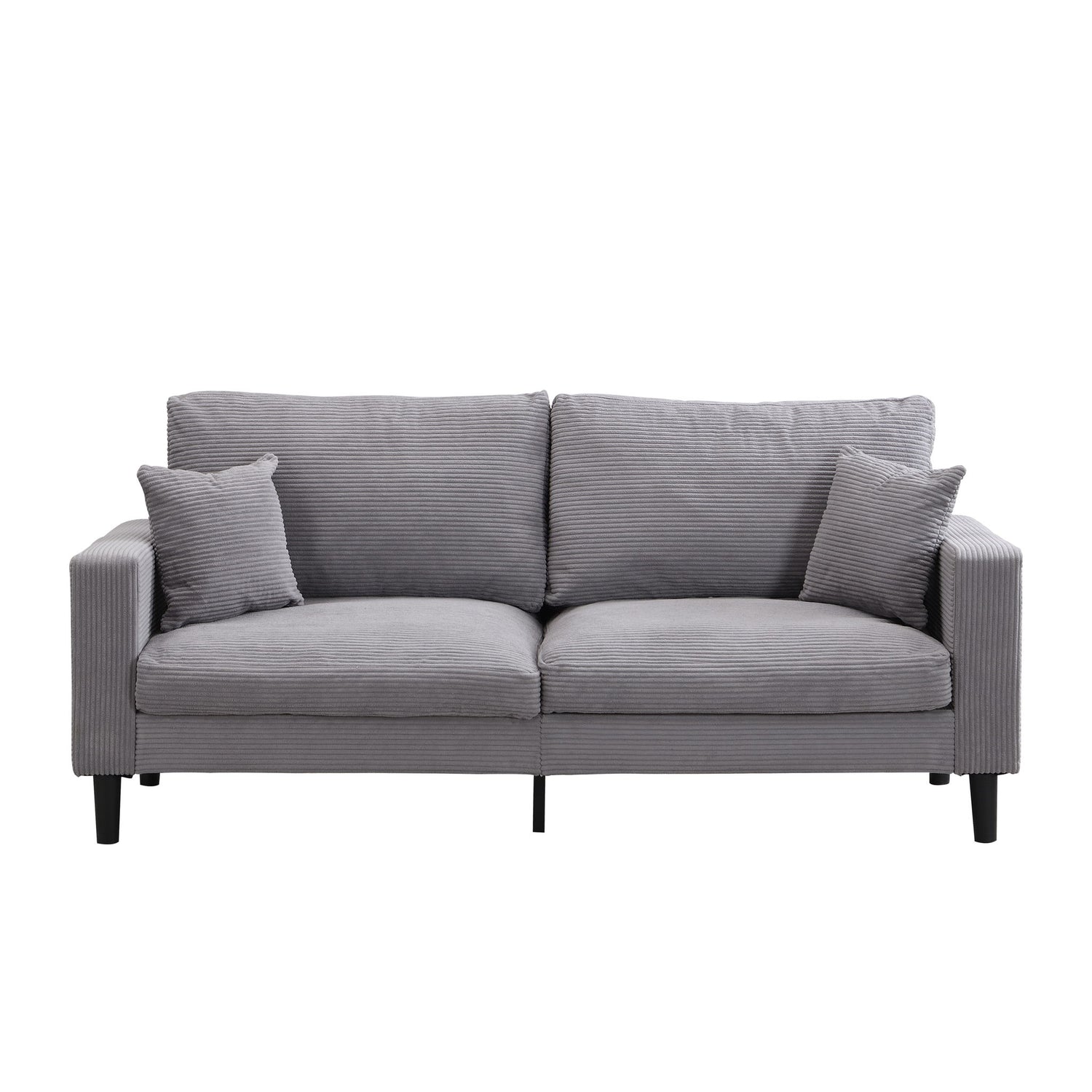 Modern Upholstered 2 Piece Sofa Set With 3 Seater And 2 Seater