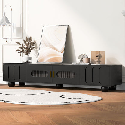 Modern TV Stand For TVs Up To 80&quot;, 2 Drawers And Cabinet