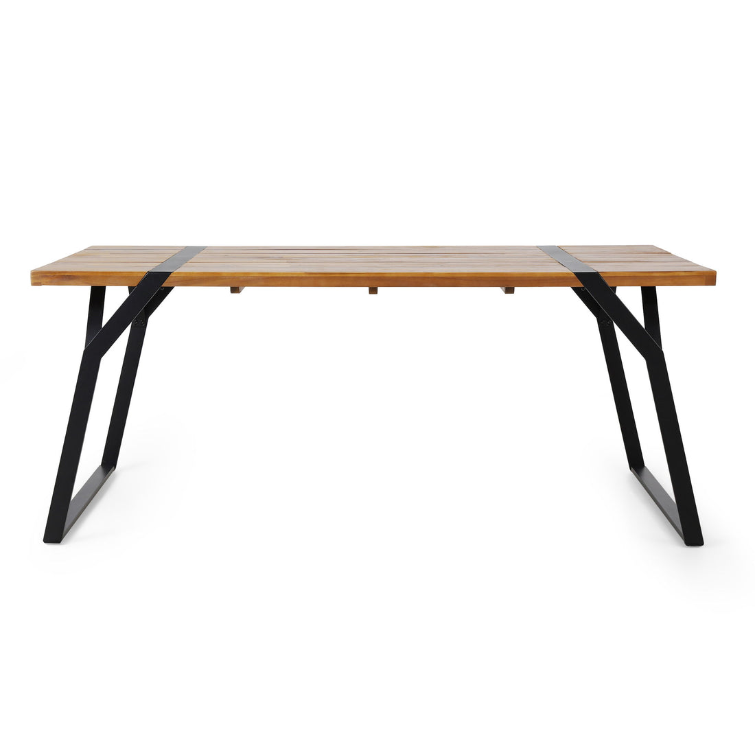 Zora - Dining Table Industrial &amp; Iron Table - Black