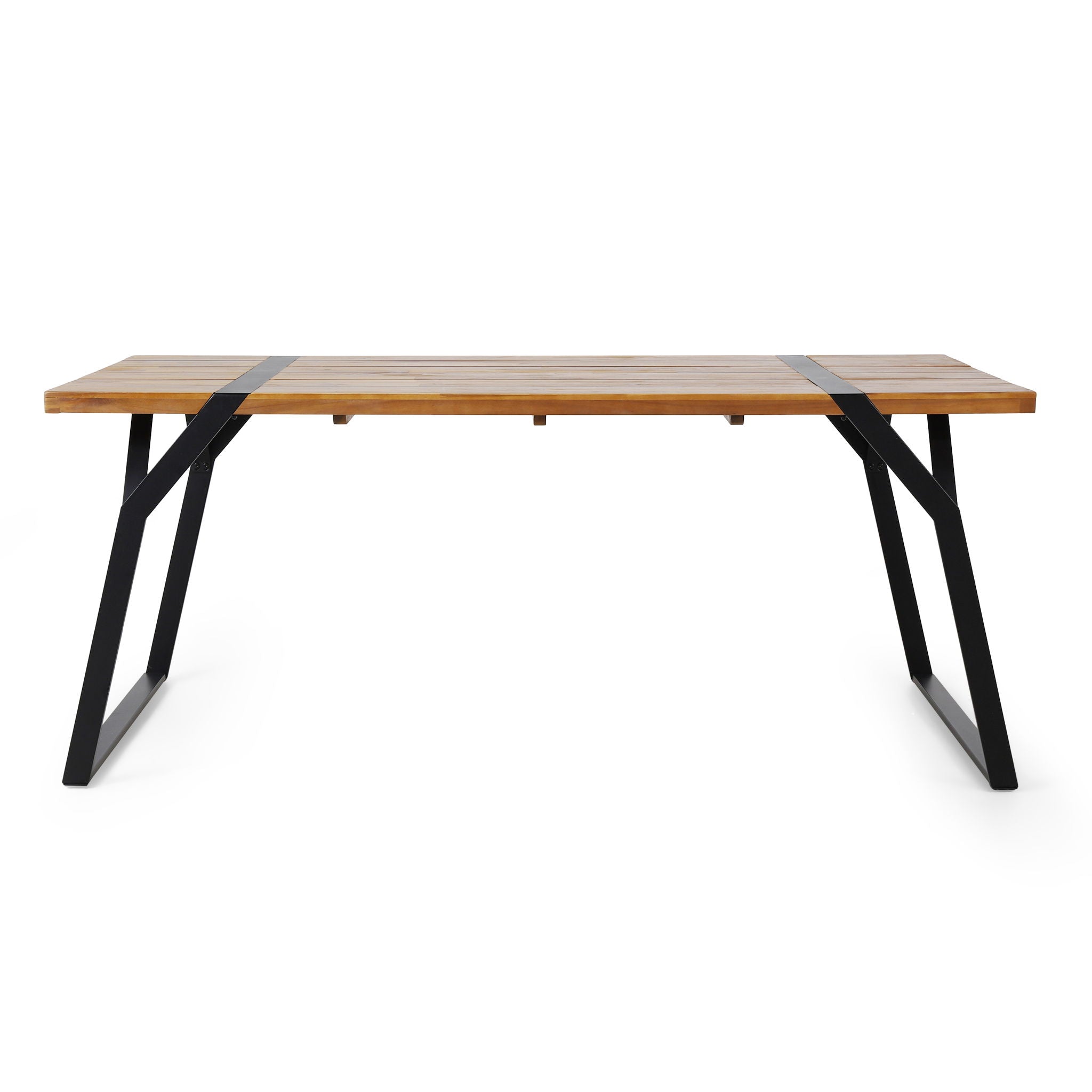 Zora - Dining Table Industrial &amp; Iron Table - Black